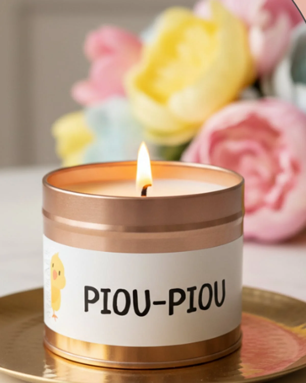 Piou-Piou — Le souvenir d'un printemps en première fleur, tout en candeur ensoleillée.